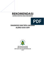 Rekomendasi Diagnosis Dan Tata Laksana Alergi Susu Sapi