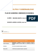 Plan de Gobierno Dimensión Económica