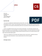 Cover Letter 1