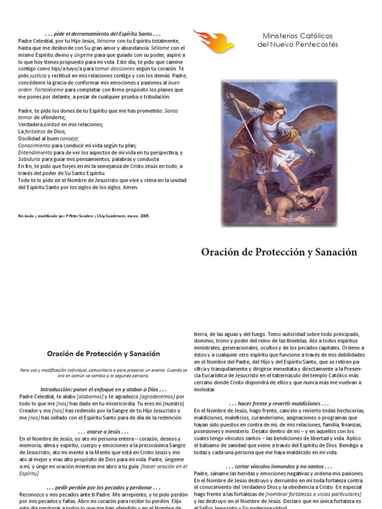 Oración de Protección y Sanación | PDF | Espíritu | Cristo (título)