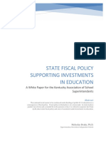 State Fiscal Policy Supporting Investments in Education