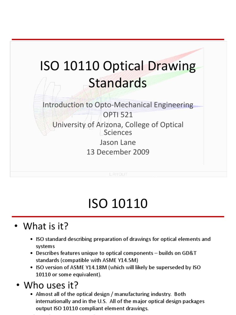 ISO 10110 Optical Drawing Standards | PDF | Engineering Tolerance | Optics