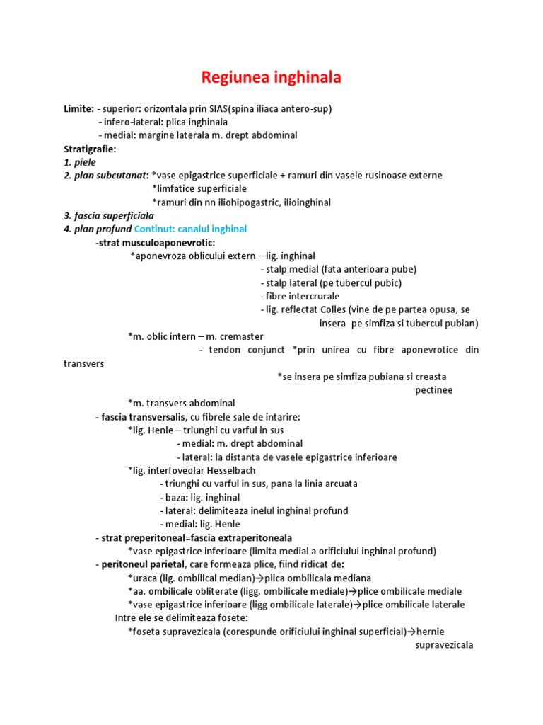 Regiunea Inghinala | PDF