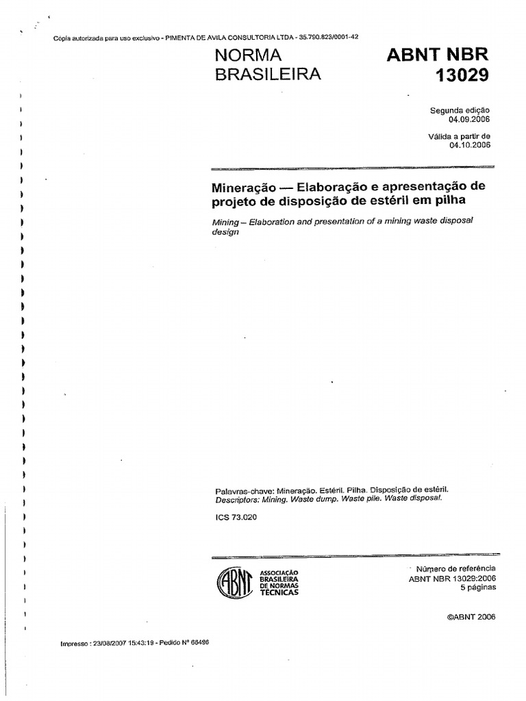 NBR 13029 | PDF