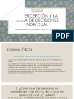 La percepción individual y la toma de decisiones éticas