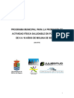 Programa Municipal de Promoción de Actividad Física Saludable de 6 A 16 Años