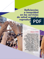 Deficiencias e Inequidad en Los Servicios de La Salud Sexual y Reproductiva en España