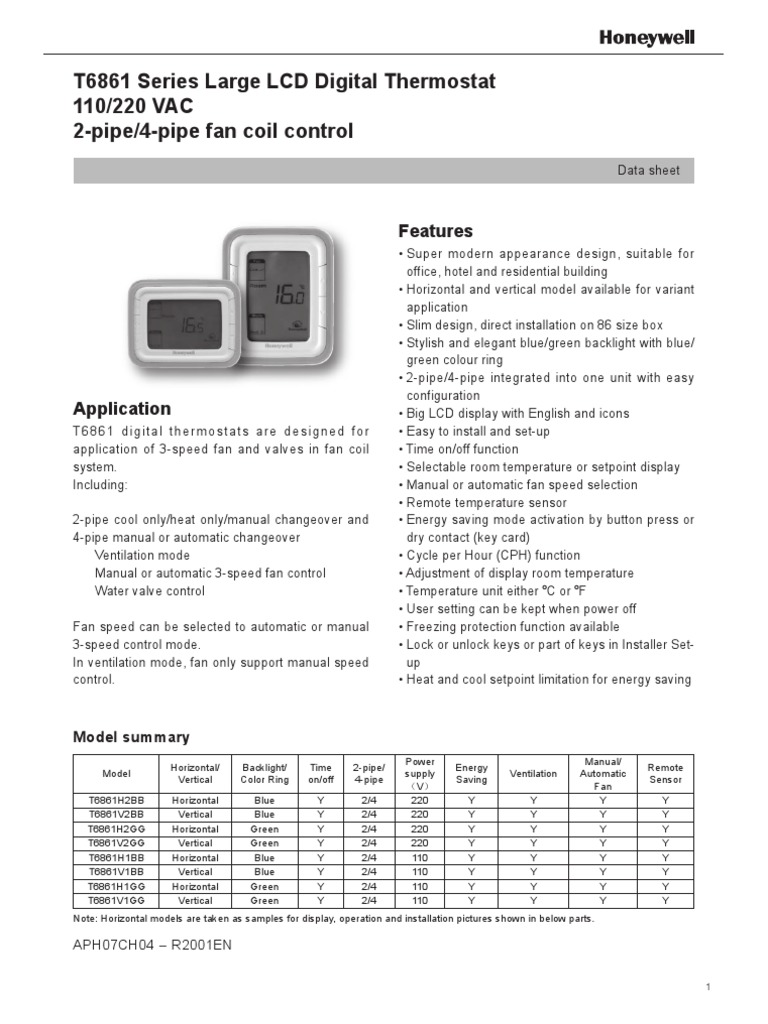 t6861halo.pdf | Thermostat | Hvac