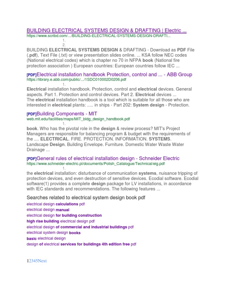 Building Electrical Systems Design | PDF