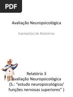 Exemplos de Relatórios Estudo Neuropsicológico