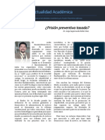 Actualidad Académica ¿Prisión Preventiva Tasada, Dr. Jorge Segismundo Ritter Diaz.