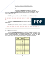 Cummulative Frequency Distribution