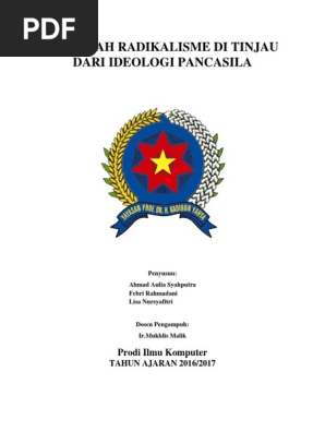 Makalah Radikalisme Di Tinjau Dari Ideologi Pancasila Docx
