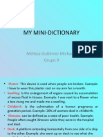 My Mini-Dictionary: Melissa Gutiérrez Michaels Grupo 9