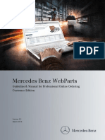 Mercedes-Benz Webparts: Guideline & Manual For Professional Online Ordering Customer Edition