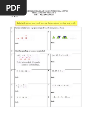 Bab 1 Pola Dan Jujukan Pdf