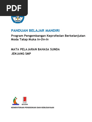 7 B Panduan Belajar Mandiri In On In Bahasa Sunda Smp 26 07 2017 Pdf