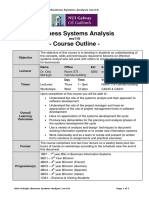 MS110 Business Systems Analysis Course Outline 2011 12