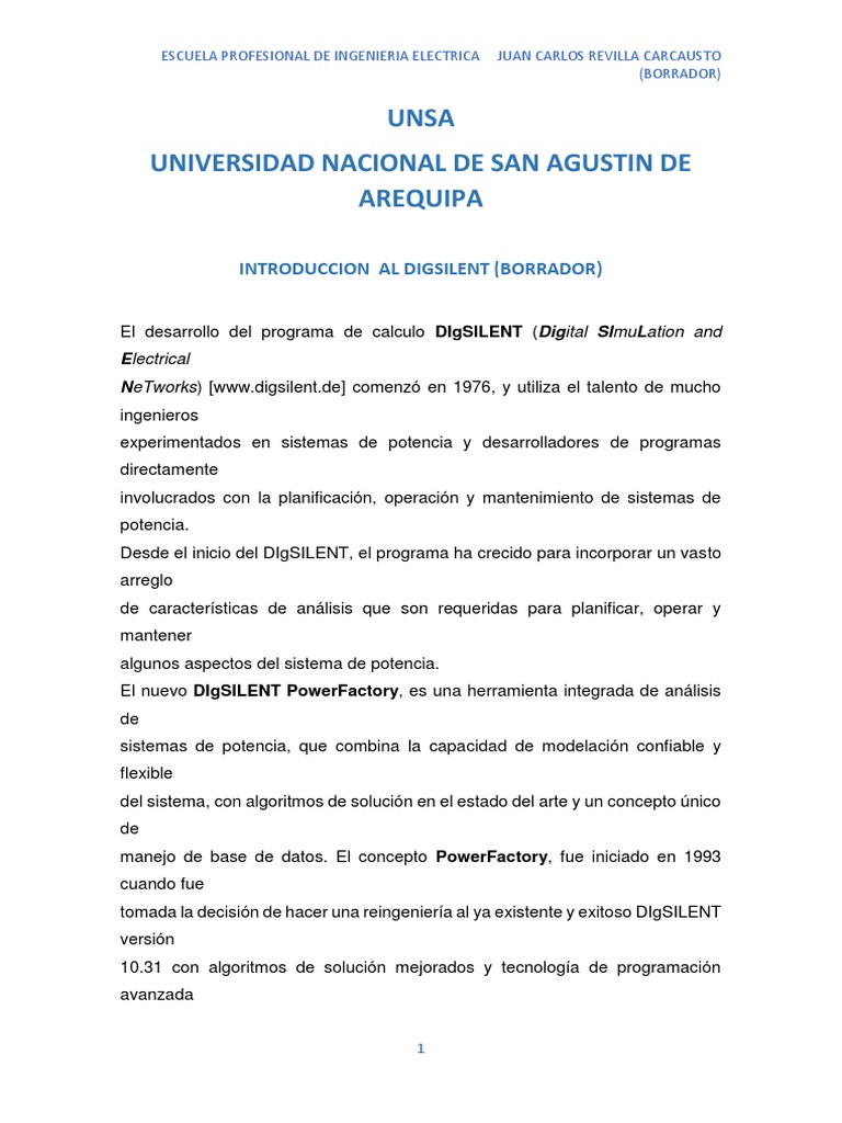 Introduccion Digsilent Pdf Ventana Informática Haga Doble Clic