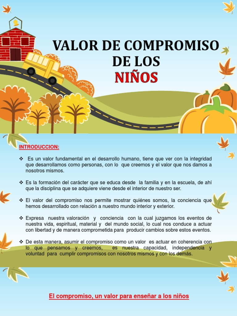 Valor de Compromiso de Los Niños
