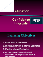Estimation Confidence Intervals