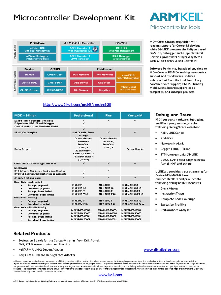 MDK Version 5 | PDF | Arm Architecture | Digital Electronics
