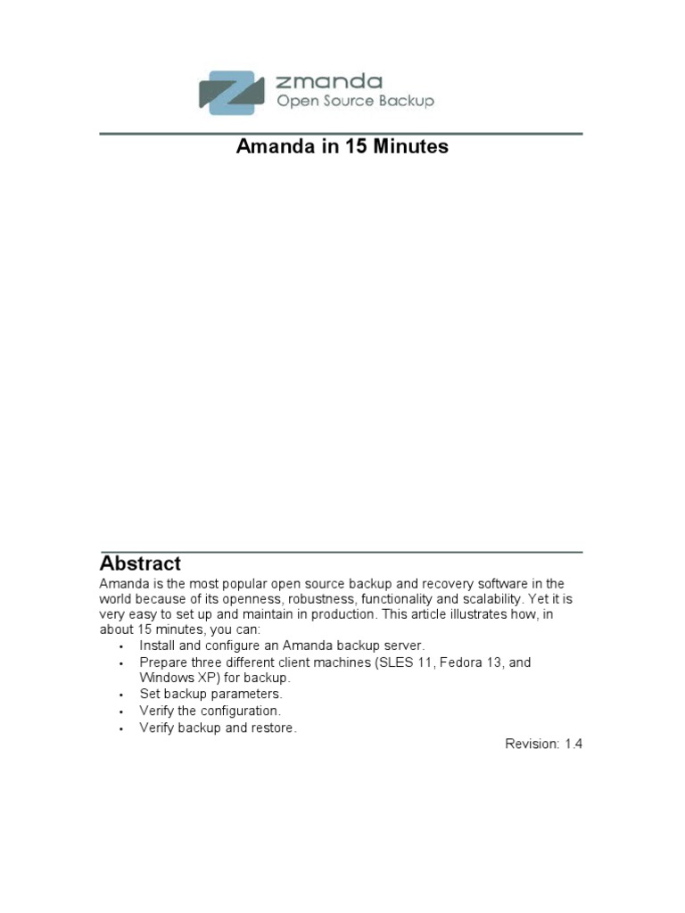 Amanda Backup Setup for Windows XP | PDF | Backup | Zip (File Format)