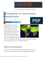 CPM Scheduling 101 How Primavera Scheduling Works
