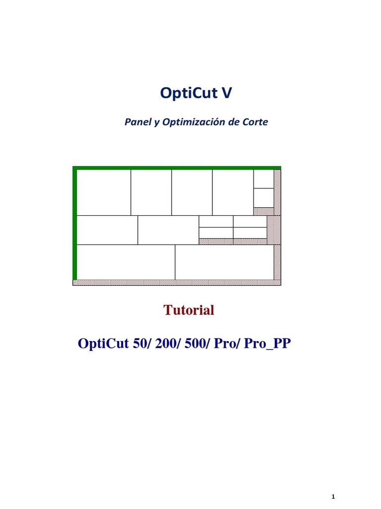 Tutorial de OptiCut V: Optimización de Corte | PDF | Optimización ...