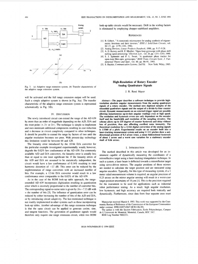 HighResolution of Rotary Encoder PDF PDF Analog To Digital