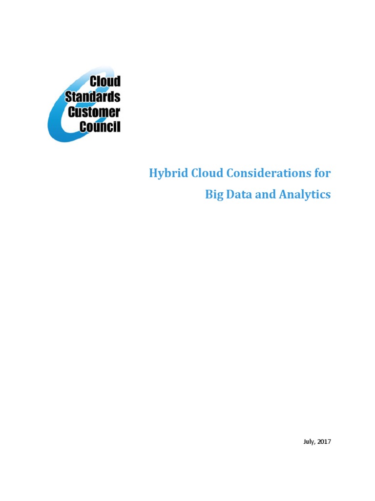 Cscc Hybrid Cloud Considerations For Big Data And Analytics