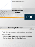 Pertemuan 9 Lantai: Matakuliah: S0362/Konstruksi Bangunan Dan CAD II Tahun: 2006 Versi