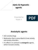 Anxiolytic & Hypnotic Agents: Presented By: Tocpel, S
