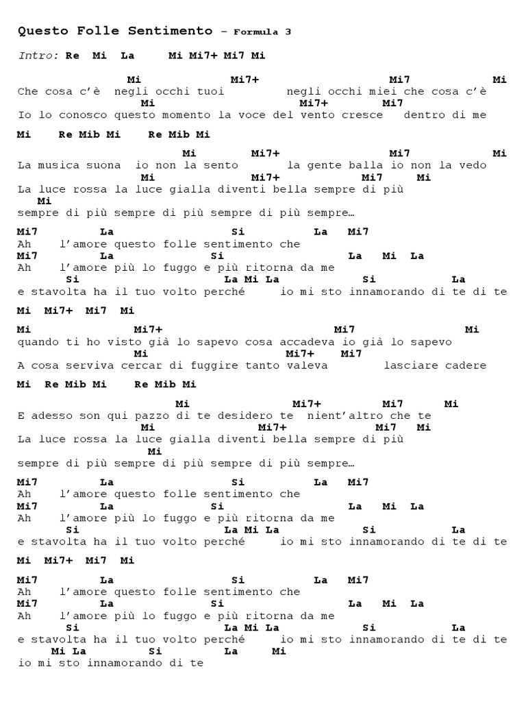 Questo Folle Sentimento PDF