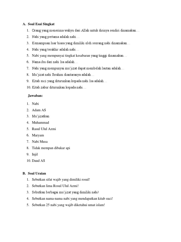 Soal Ujian Semester 1 Pdf