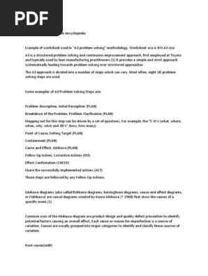 A3 Problem Solving