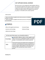 Effects of Applied Social Science