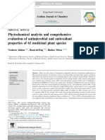 Phytochemical Analysis and Comprehensive Evaluation of Antimicrobial and Antioxidant Properties of 61 Medicinal Plant Species