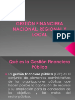 Gestión Financiera Nacional, Regional y Local 