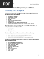 SAS Advanced Programming For SAS 9 Exam - Exam Content Guide