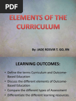 CD-elements of The Curriculum