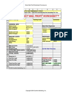 Direct Mail Profit Worksheet PDF