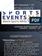Advertisemnet of Sporting Events
