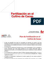 Fertilizaciion en El Cultivo de Cacao