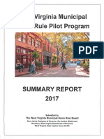 Municipal Home Rule Pilot Program Summary Report 2017