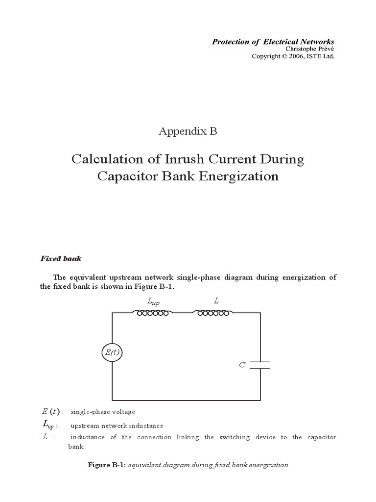 Calculation of Inrush Current During Capacitor Bank Energization PDF