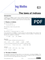 Laws of Indices PDF