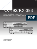 Yamaha KX-493 - KX-393 Cassete Deck Owners Manual