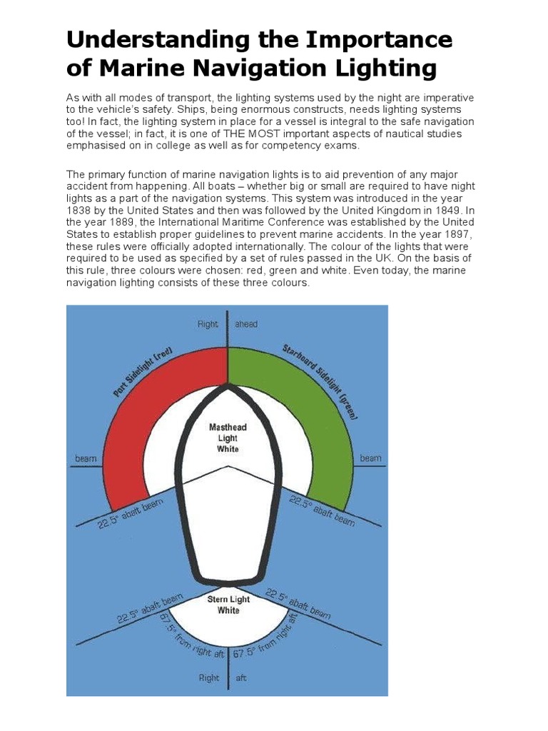 Understanding the Importance of Marine Navigation Lighting Water