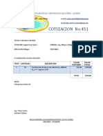 COTIZACION No.451 Discos de Asbesto - IsC San Carlos